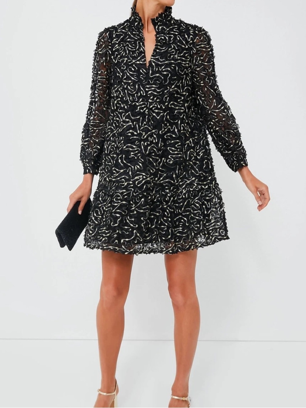 Tuckernuck Nightly Organza Palmerston Dress Size XL Long Sleeve Cocktail Party